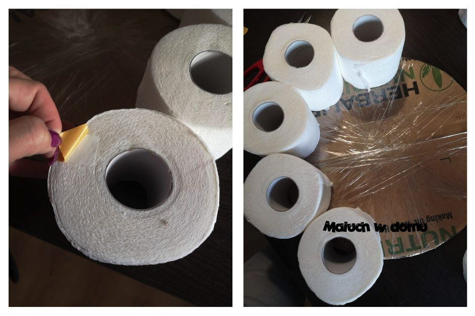 DIY: Tort z papieru toaletowego na parapetówkę