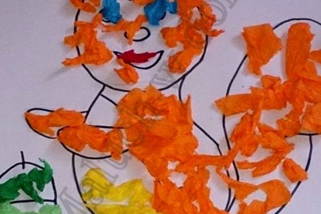 Wiewióreczka z kulek krepy