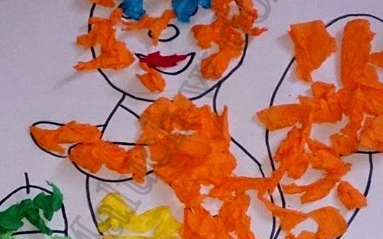 Wiewióreczka z kulek krepy