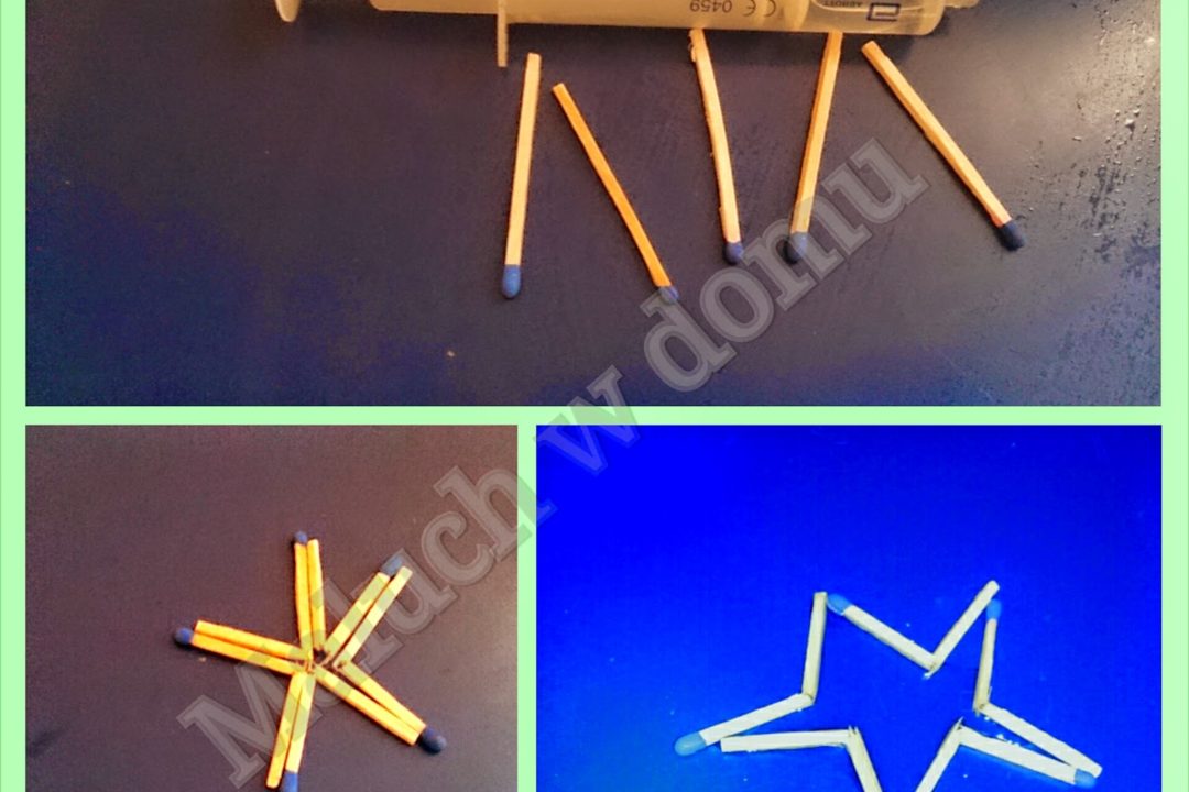 Doświadczenie: poruszające się zapałki – rosnąca gwiazdka