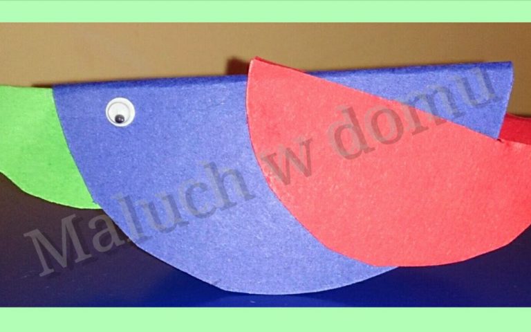 Papierowy bujający się ptaszek