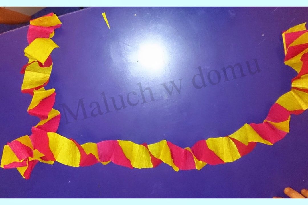 Łańcuch choinkowy z krepy + filmik instruktażowy