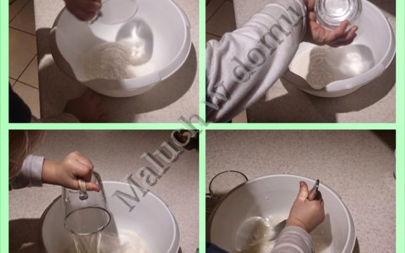 Choinka: domowy klej + papier + kubeczki plastikowe