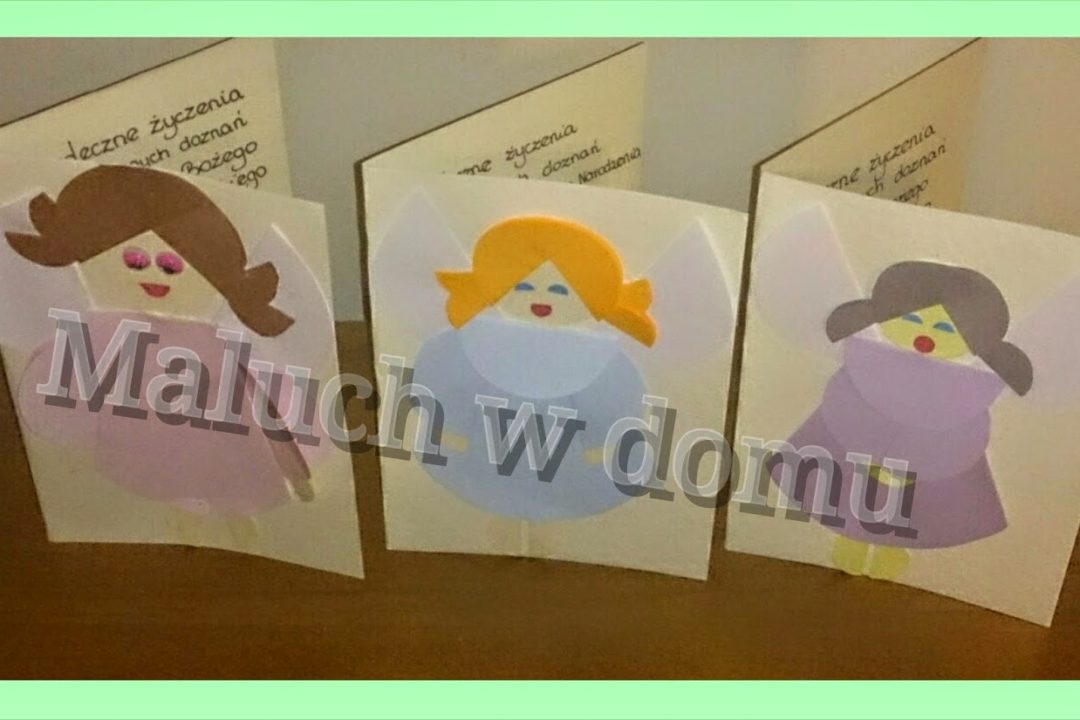Kartki świąteczne – Aniołki origami