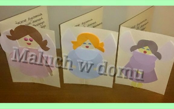 Kartki świąteczne – Aniołki origami