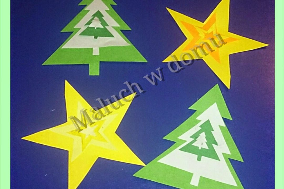 Papierowe ozdoby na choinkę lub kartkę z życzeniami