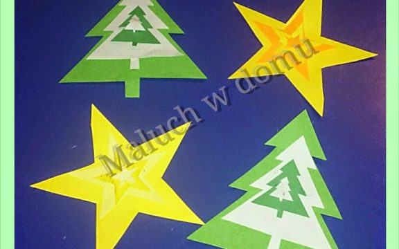 Papierowe ozdoby na choinkę lub kartkę z życzeniami