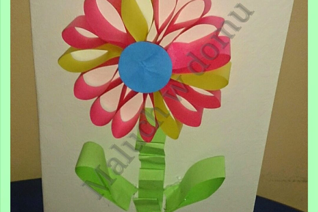 Kartka okolicznościowa: kwiatek „3D” :)