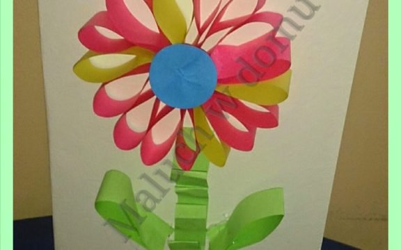 Kartka okolicznościowa: kwiatek „3D” :)