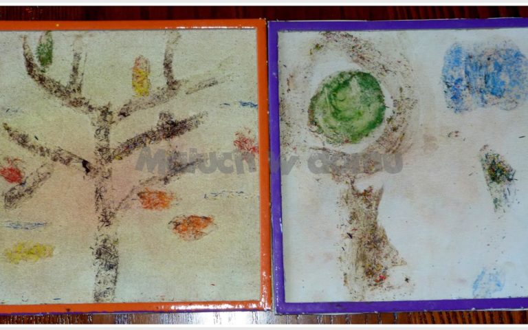 Obrazek kolorowany palcami i klejem