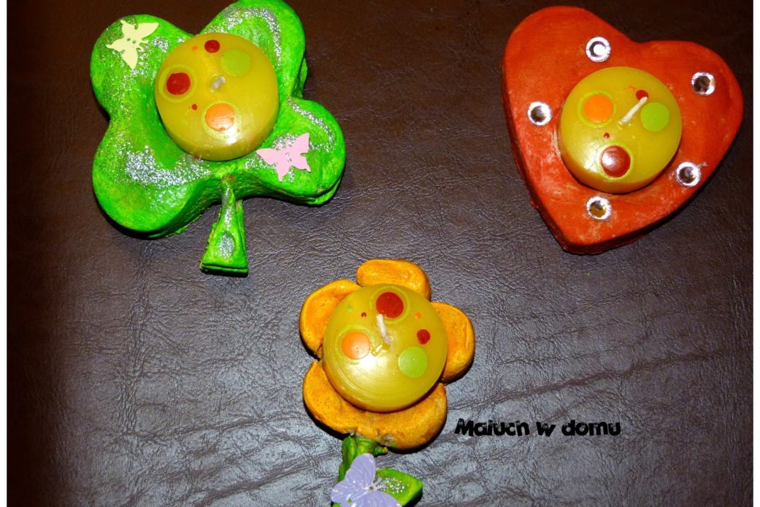 Świeczniki z masy solnej DIY