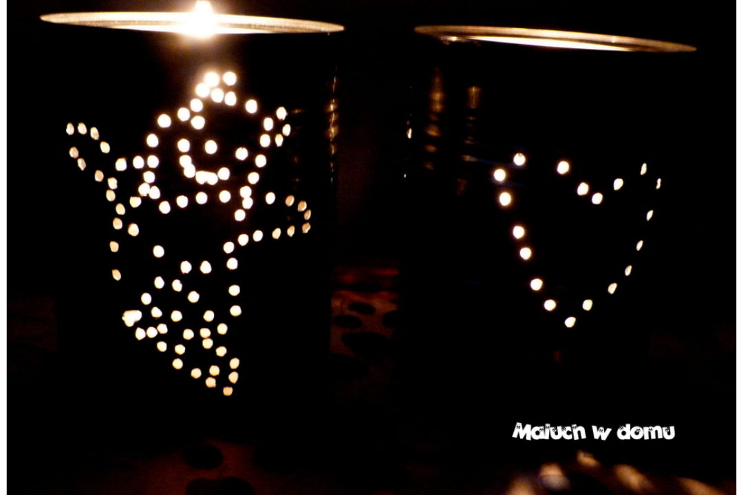 DIY lampiony z puszek