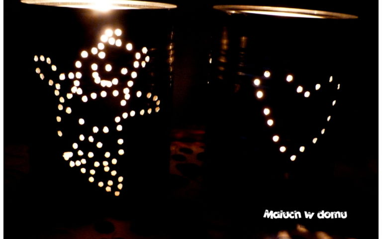 DIY lampiony z puszek