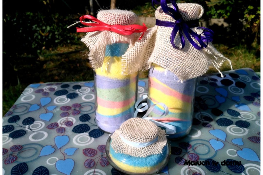 Kolorowa sól imitująca piasek