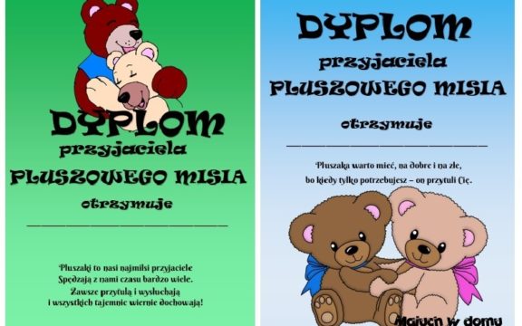 Medale i dyplomy na Dzień Pluszowego Misia