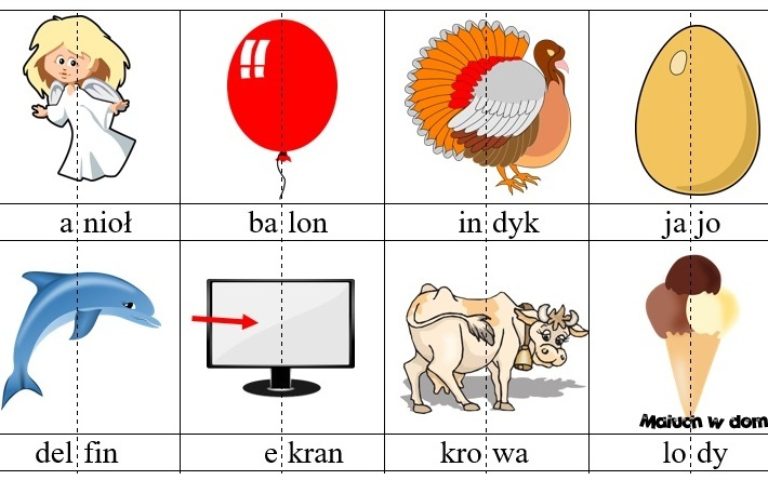 Ilustracje z sylabami do pobrania