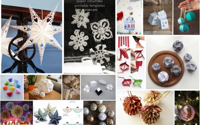 WŚK #6: Choinkowe ozdoby z papieru DIY – Kiedy Mama Nie Śpi