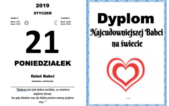 Proste dyplomy na Dzień Babci do pobrania