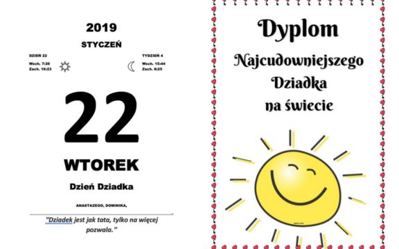 Proste dyplomy na Dzień Dziadka do pobrania