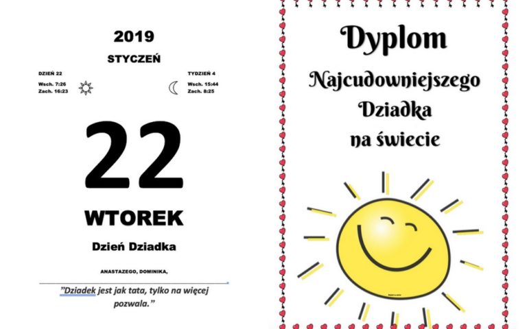 Proste dyplomy na Dzień Dziadka do pobrania