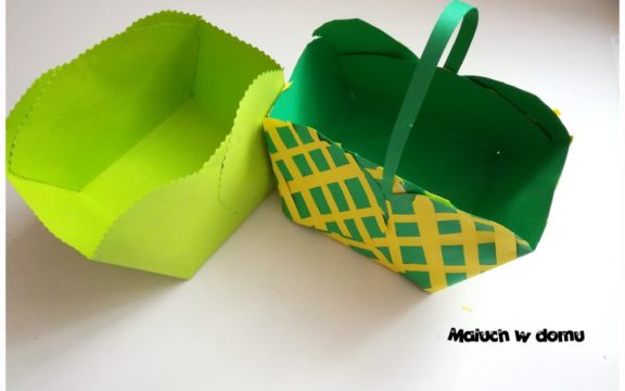Jak zrobić koszyczek z tektury + szablon do pobrania