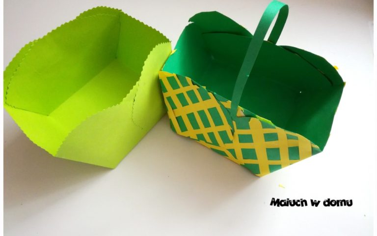 Jak zrobić koszyczek z tektury + szablon do pobrania