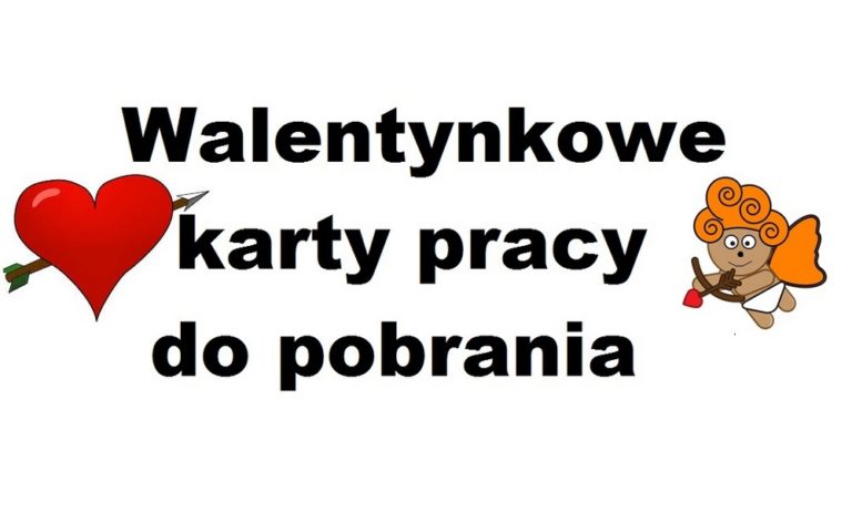 Walentynkowe karty pracy do pobrania