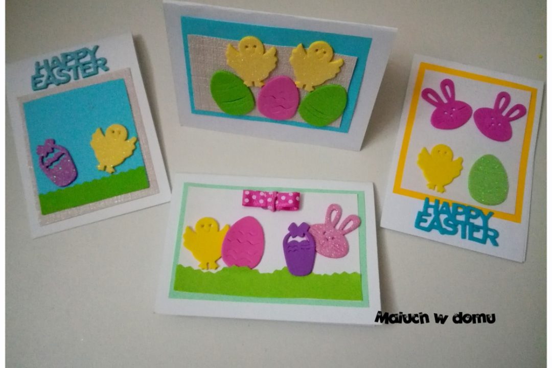 DIY: Kartki Wielkanocne z piankowych naklejek
