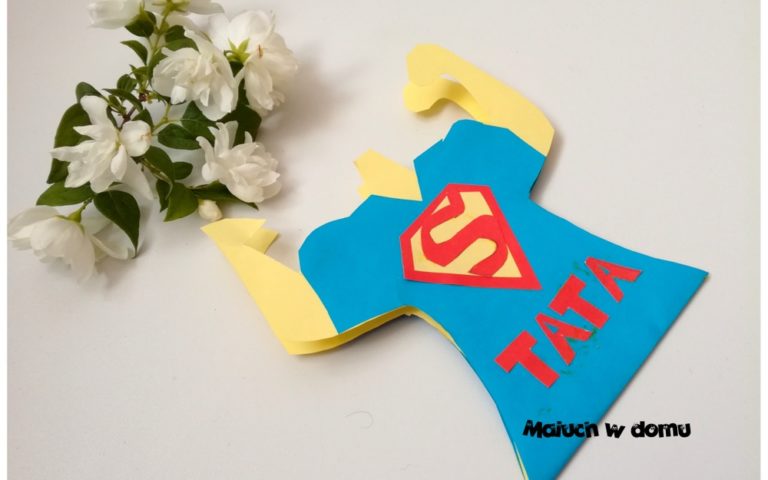 Kartka Super-taty z szablonem do pobrania