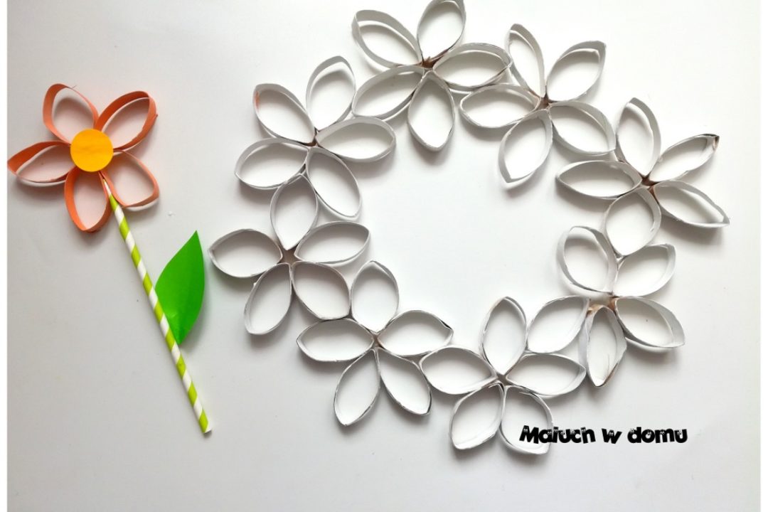 Kwiaty z rolek po papierze – dwie opcje