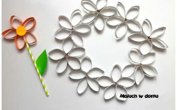 Kwiaty z rolek po papierze – dwie opcje