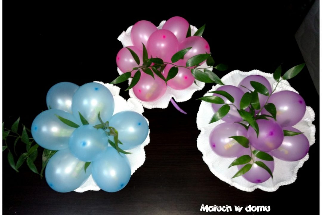 Bukiet z balonów ze zdrapkami zamiast kwiatów