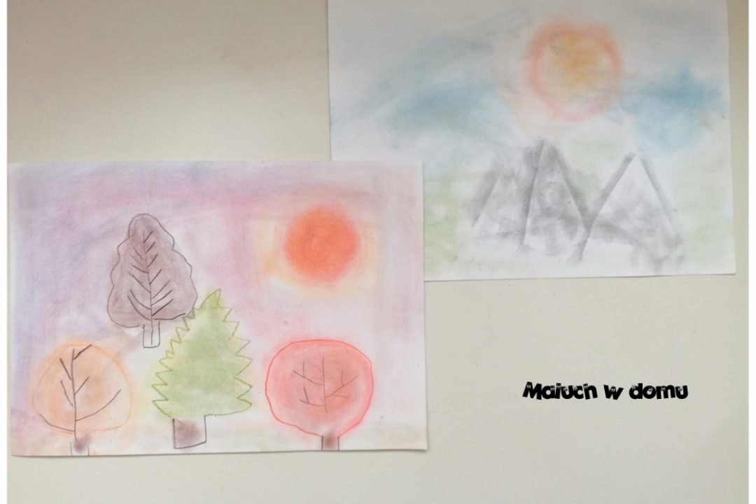 Jesienny, mglisty widok z kredek Bambino