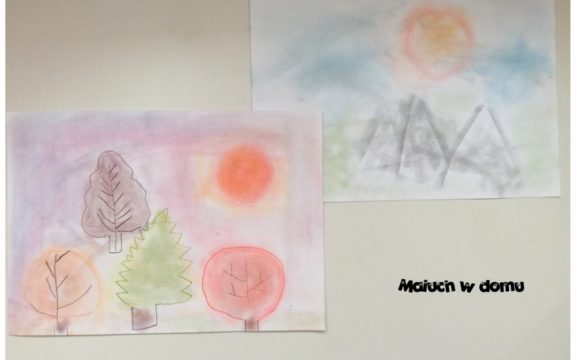 Jesienny, mglisty widok z kredek Bambino