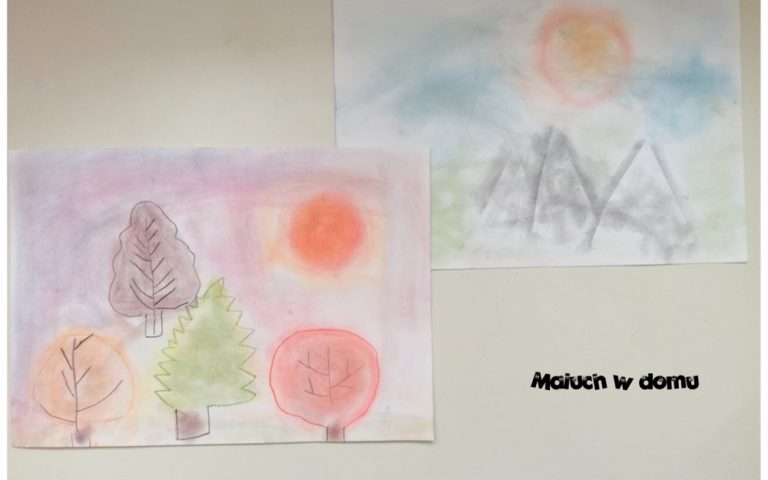 Jesienny, mglisty widok z kredek Bambino