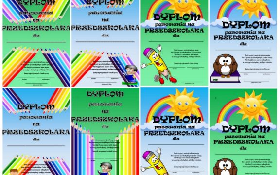 Darmowe dyplomy pasowania na przedszkolaka