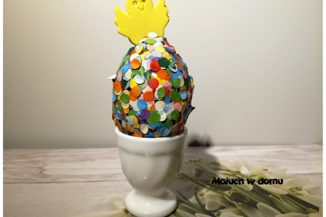 DIY: Pisanka wielkanocna z konfetti