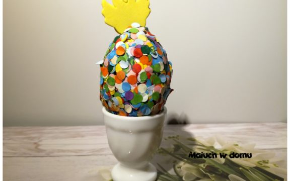 DIY: Pisanka wielkanocna z konfetti