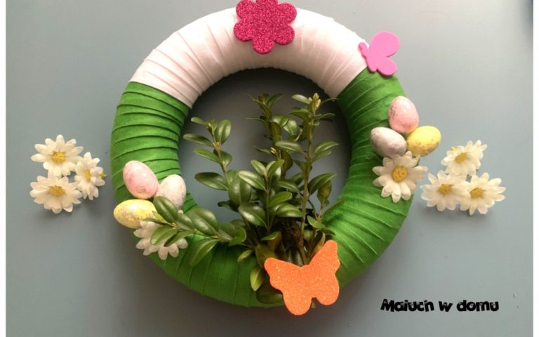 Wianek wielkanocny DIY ze styropianu