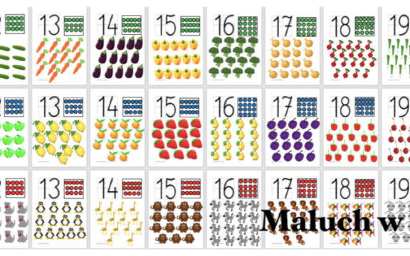 Tablice z liczbami 11-20 do pobrania