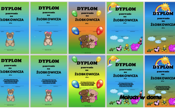 Darmowe dyplomy pasowania na żłobkowicza