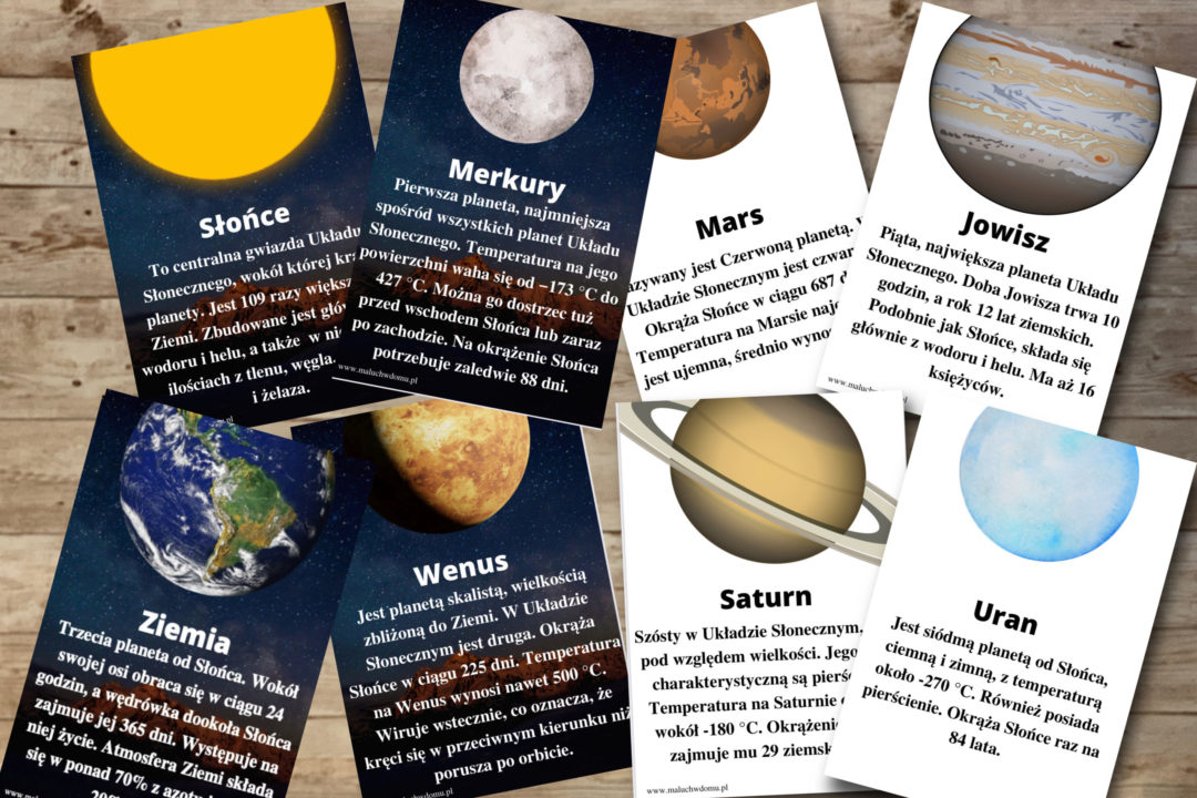 Dzień Kosmosu – plansze z planetami Układu Słonecznego do pobrania