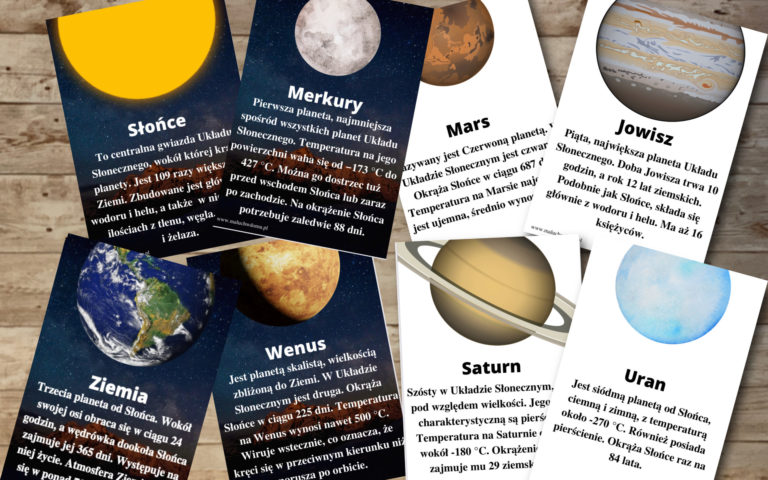 Dzień Kosmosu – plansze z planetami Układu Słonecznego do pobrania