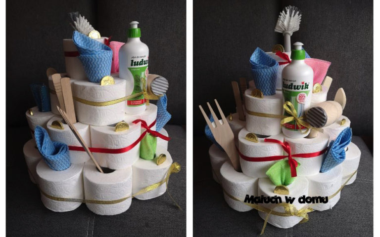 DIY: Tort z papieru toaletowego na parapetówkę