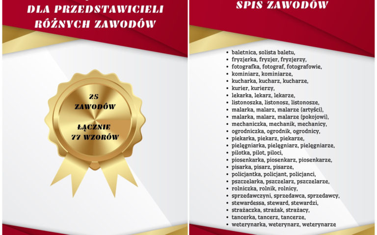 Podziękowania dla przedstawicieli różnych zawodów