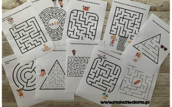 Labirynty dla dzieci do wydruku – letnie propozycje