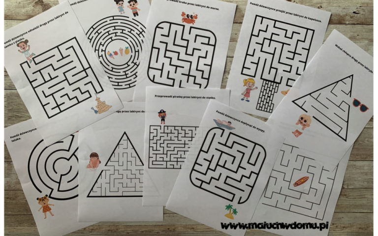 Labirynty dla dzieci do wydruku – letnie propozycje