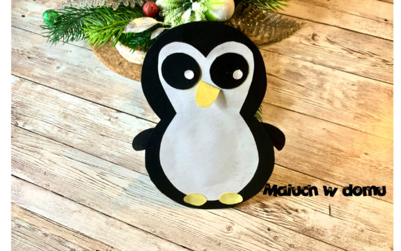 Bujający się pingwinek – szablon