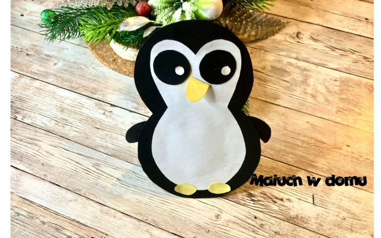 Bujający się pingwinek – szablon