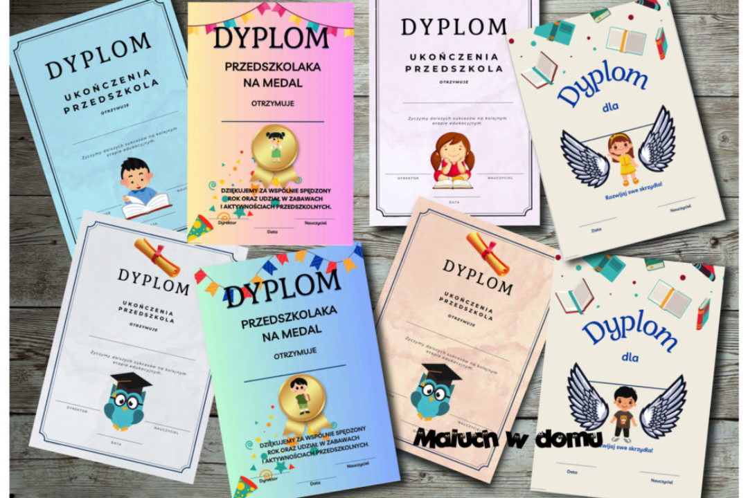 Darmowe dyplomy dla przedszkolaka
